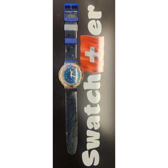 Vintage Swatch Scuba watch WATER DROP SDK123 New old stock with case and battery - Picture 3 of 5